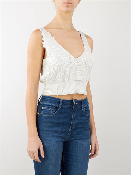Knitted top with embroidery Ermanno by Ermanno Scervino ERMANNO BY ERMANNO SCERVINO |  | D44EL018EA2MF108